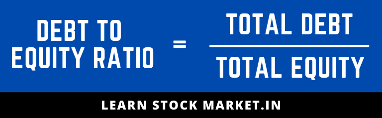 Debt To Equity Formula