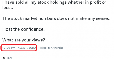 Sold all stocks August 2020