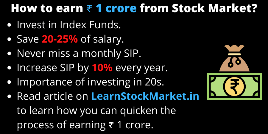 How to earn 1 crore in Stock Market